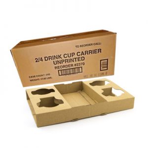 2/4 Cup Drink Tray Cardboard